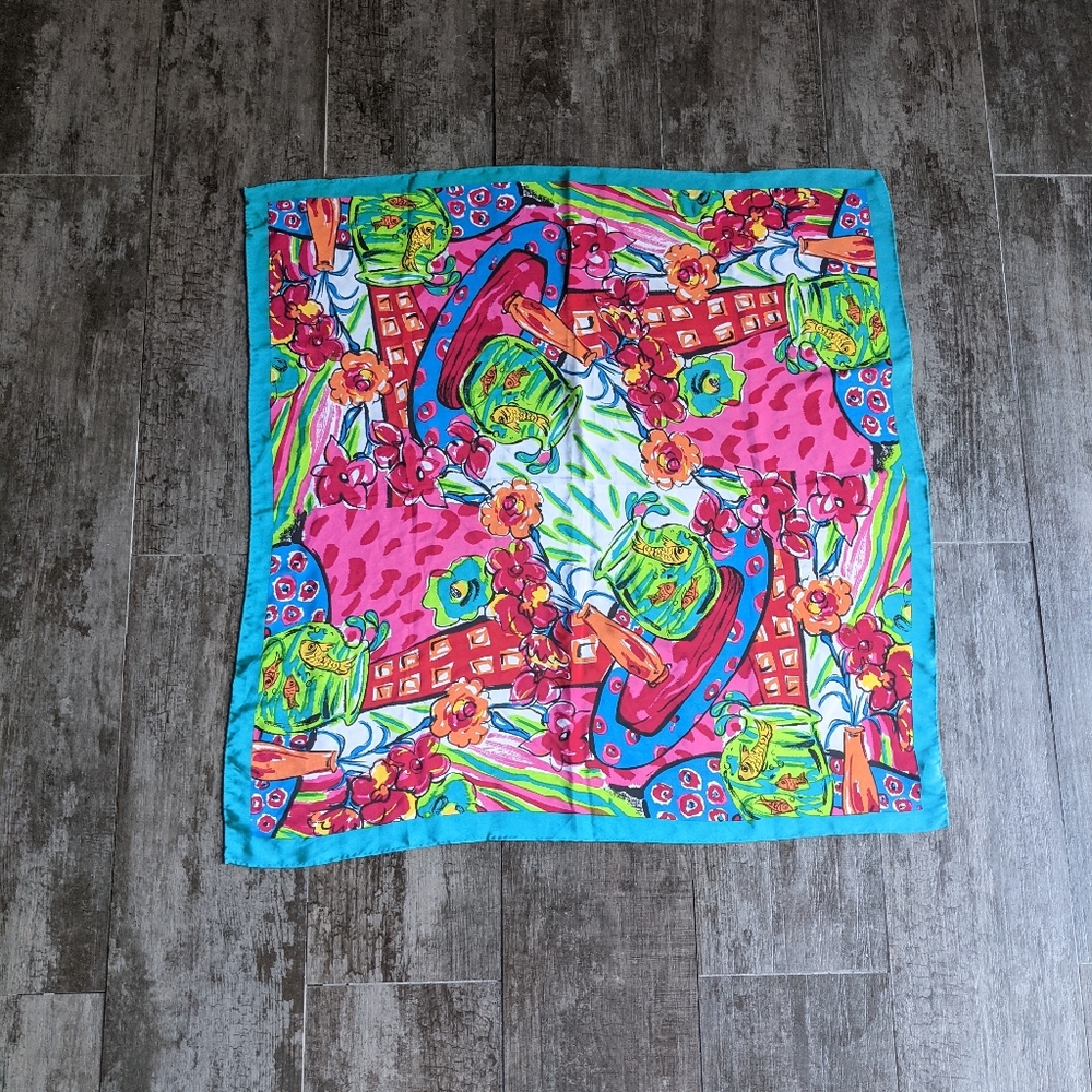 Colorful Vibrant Fishbowl Artistic Scarf